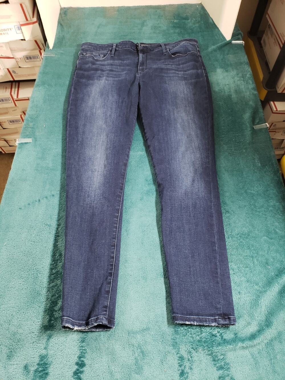Joes Jeans Size 34 Womens Blue Denim Pants Stretch Ladies Mid Rise Ankle